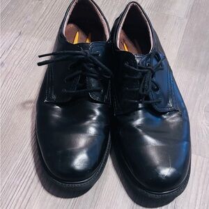 St. John's Bay Black Leather Lace-Up Oxfords